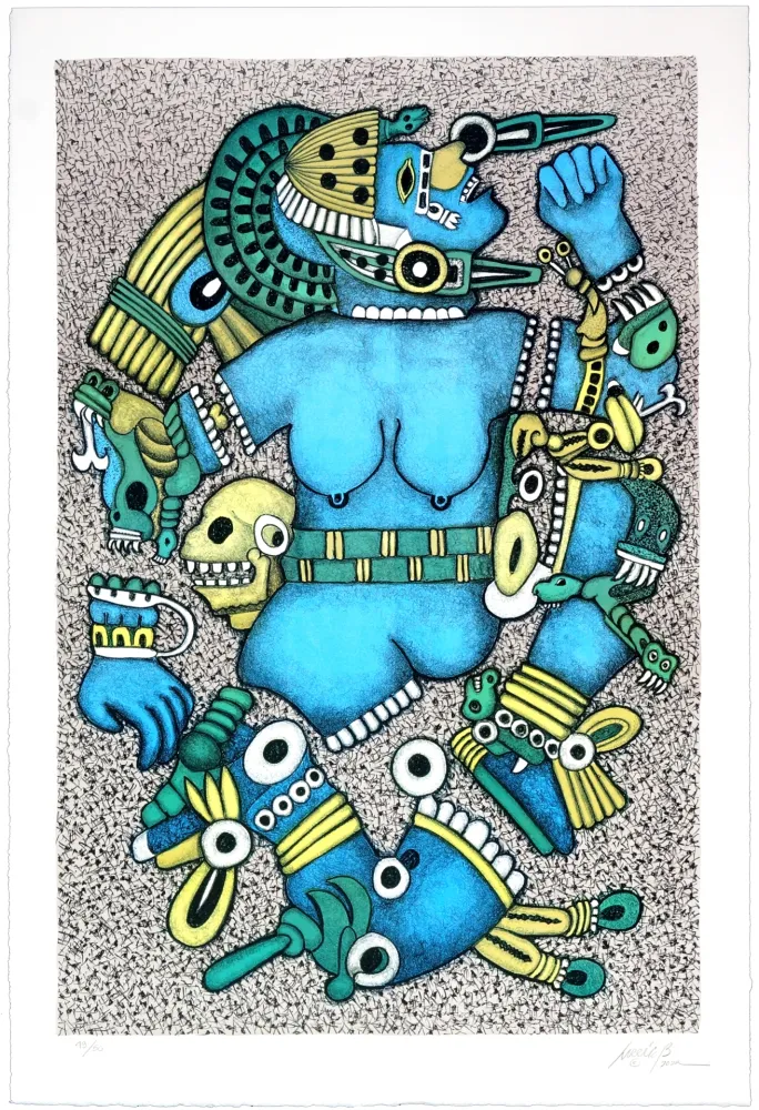 Litografía Carrasco Bretón - Coyolxauhqui