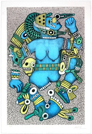 Litografía Carrasco Bretón - Coyolxauhqui