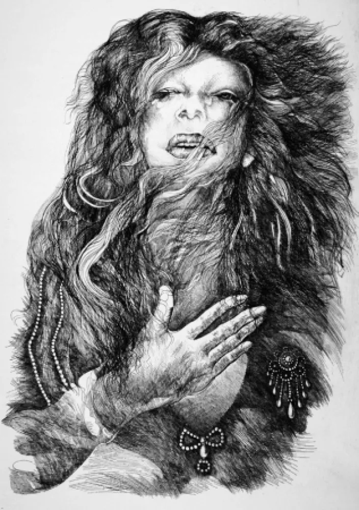 Aguafuerte Carrera - La cantante