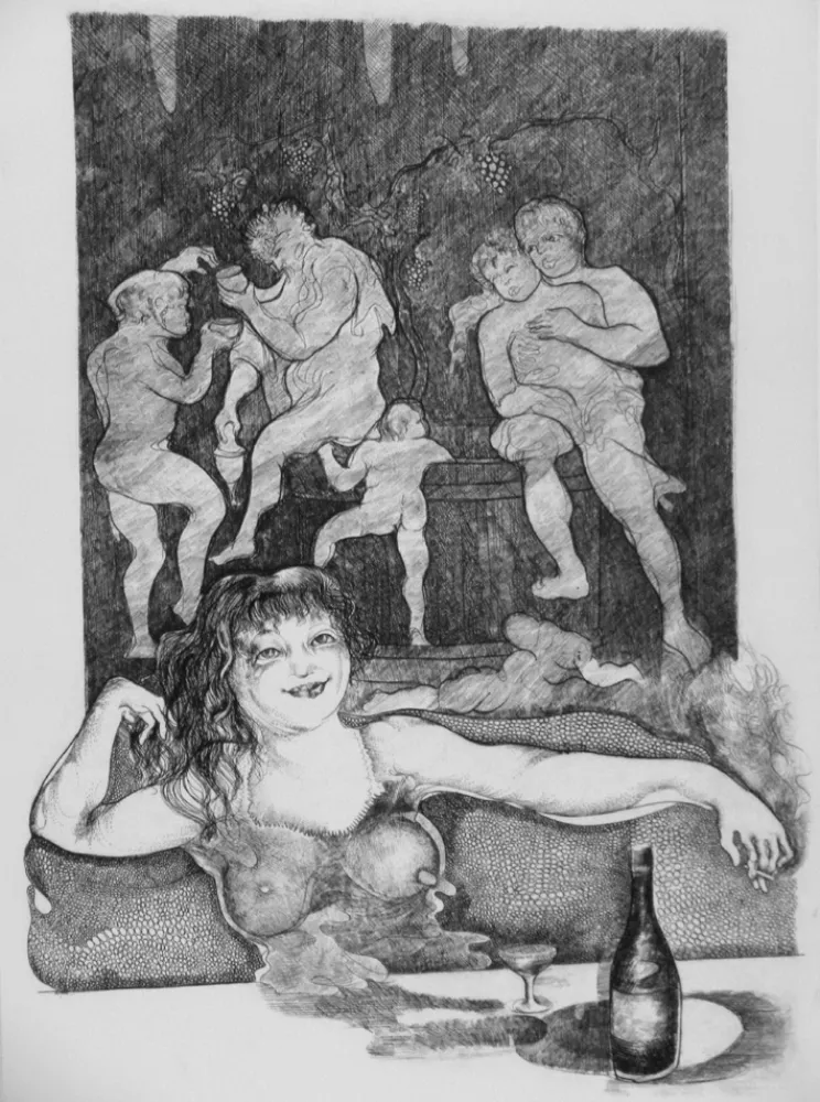 Aguafuerte Carrera - L'attesa n.1