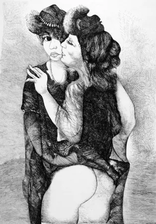 Aguafuerte Carrera - Le amiche