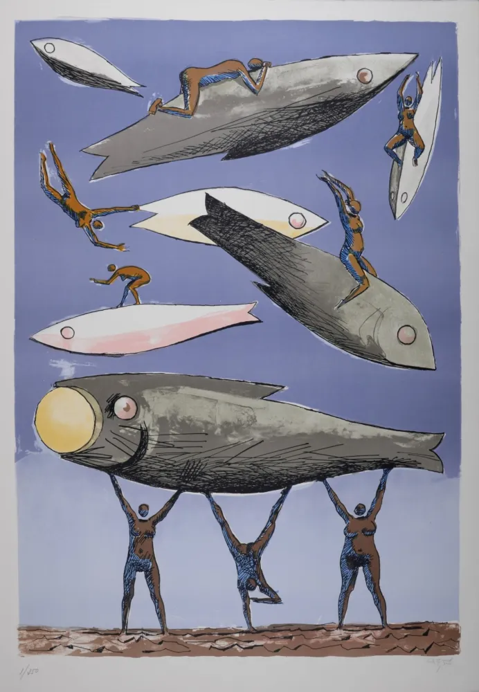 Litografía Carybe - Composition