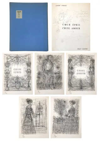 Libro Ilustrado Carzou - André VERDET Coeur épris, cruel amour. Pointes sèches originales de Jean Carzou