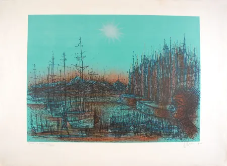 Litografía Carzou - Bateau