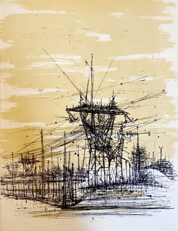 Litografía Carzou - Haute tension