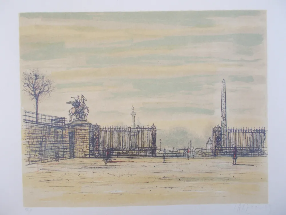 Litografía Carzou - La Concorde