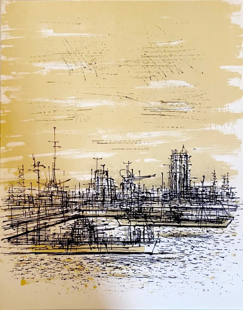 Litografía Carzou - Le radar