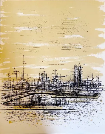 Litografía Carzou - Le radar