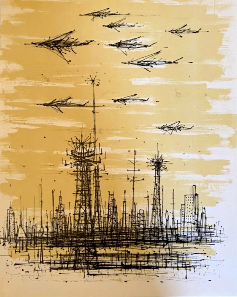 Litografía Carzou - L'escadre