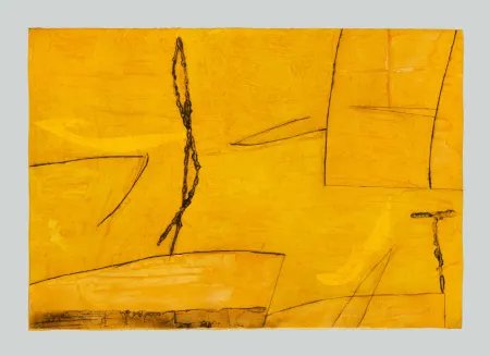 Aguafuerte Y Aguatinta Cascella - Composizione gialla