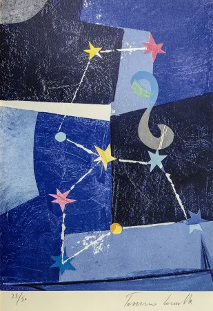 Litografía Cascella - Lo zodiaco 
