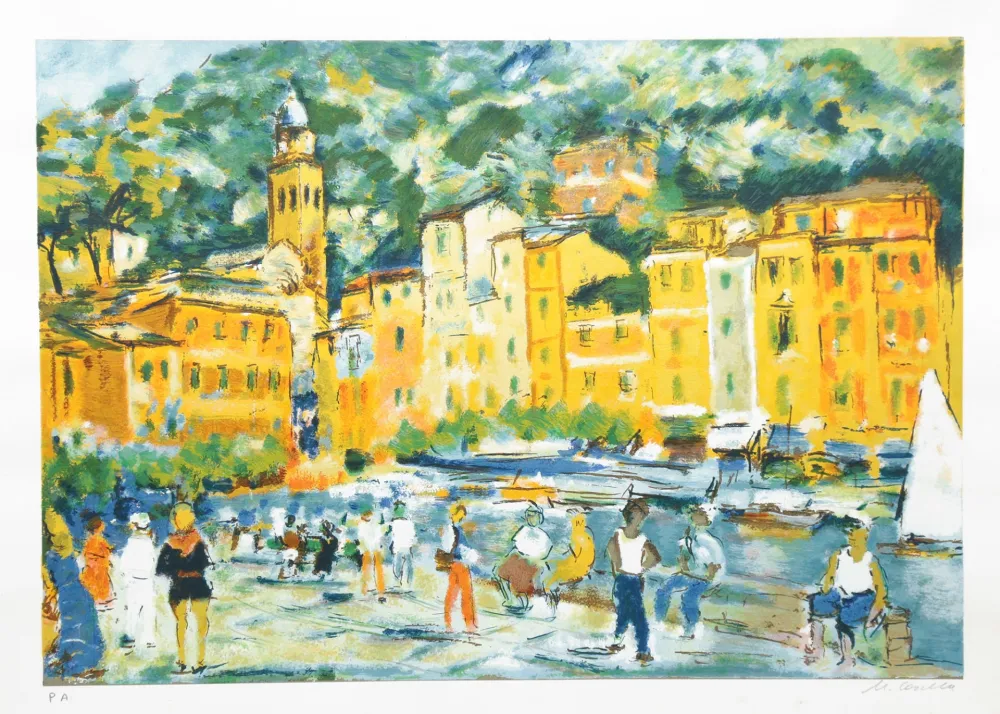 Litografía Cascella - SENZA TITOLO