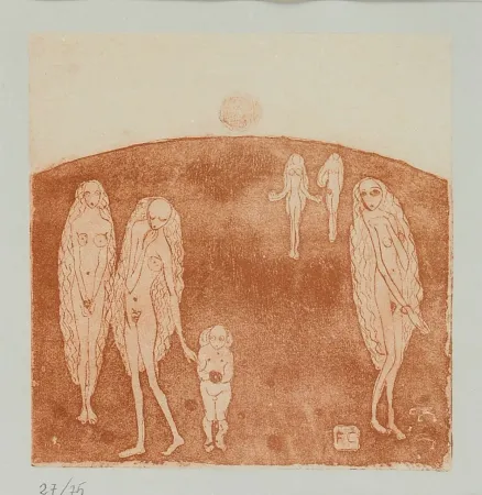 Aguafuerte Y Aguatinta Casorati - Primavera