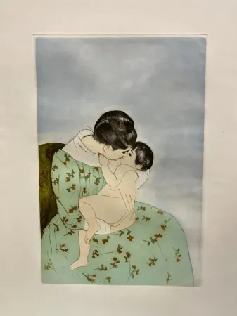 Punta Seca Cassatt - Le baiser maternel
