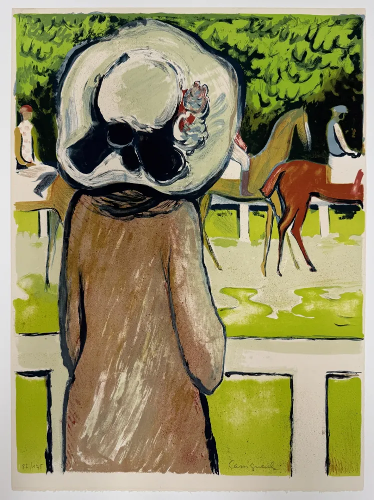 Litografía Cassigneul  - Elégante au champ de cours