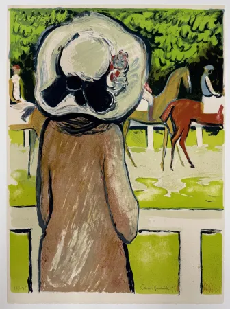 Litografía Cassigneul  - Elégante au champ de cours