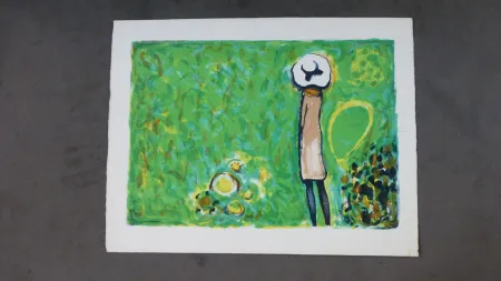 Litografía Cassigneul  - Femme au chapeau 