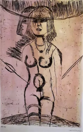 Grabado Cassinari - Figura