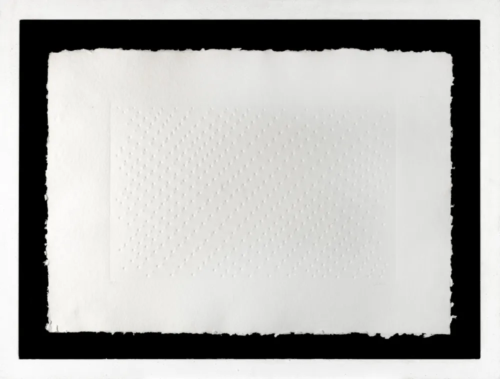 Múltiple Castellani - Enrico Castellani (1930 - 2017) - Superficie Bianca- Calcography on paper -1969