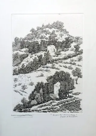 Aguafuerte Castellani - La casa del cacciatore