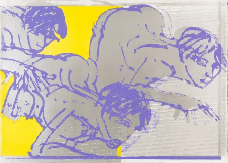 Litografía Castelli - Sans titre (Silver Version)