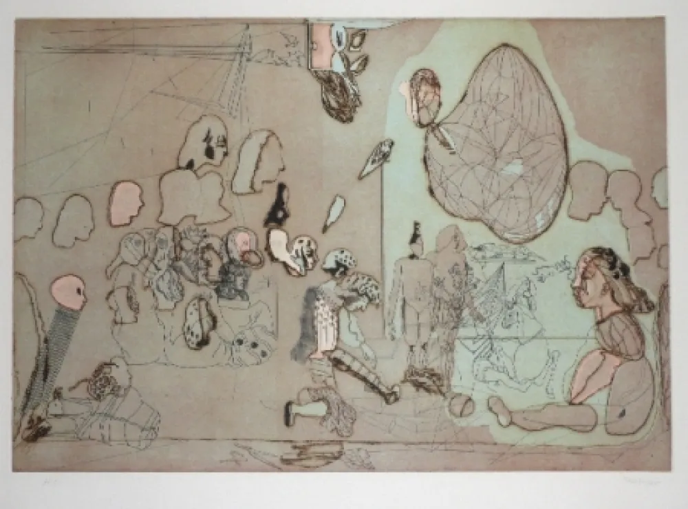 Aguafuerte Y Aguatinta Castillo - Palomares hoy