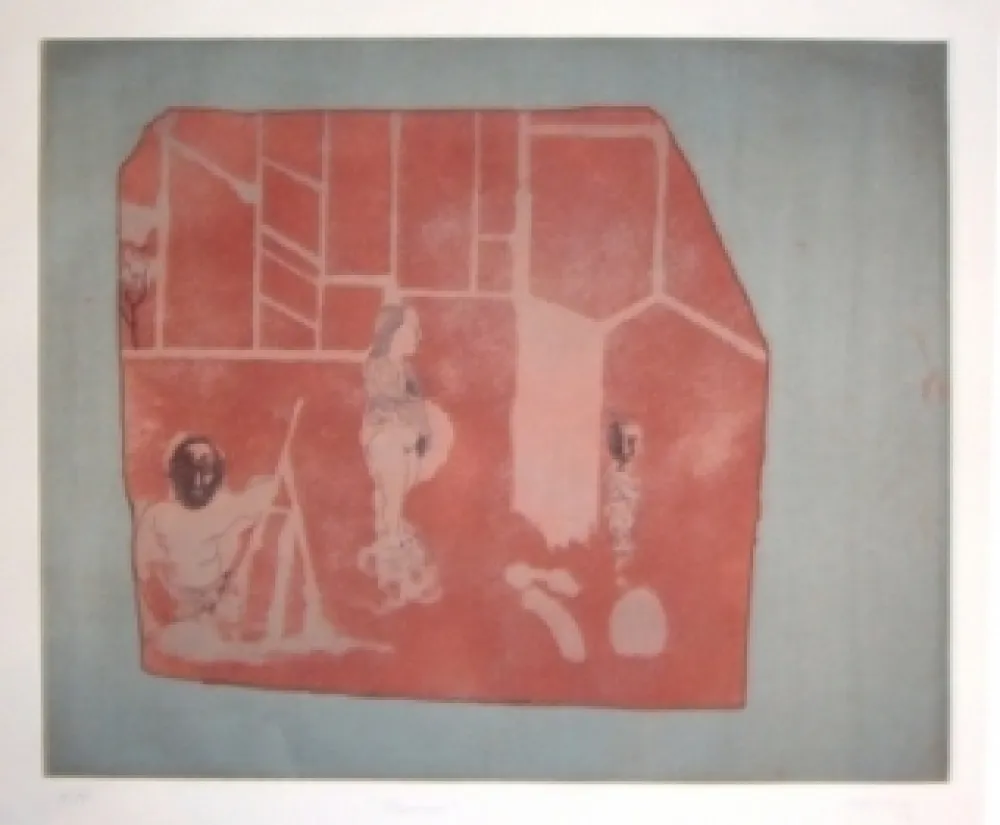 Aguafuerte Y Aguatinta Castillo - Pompei