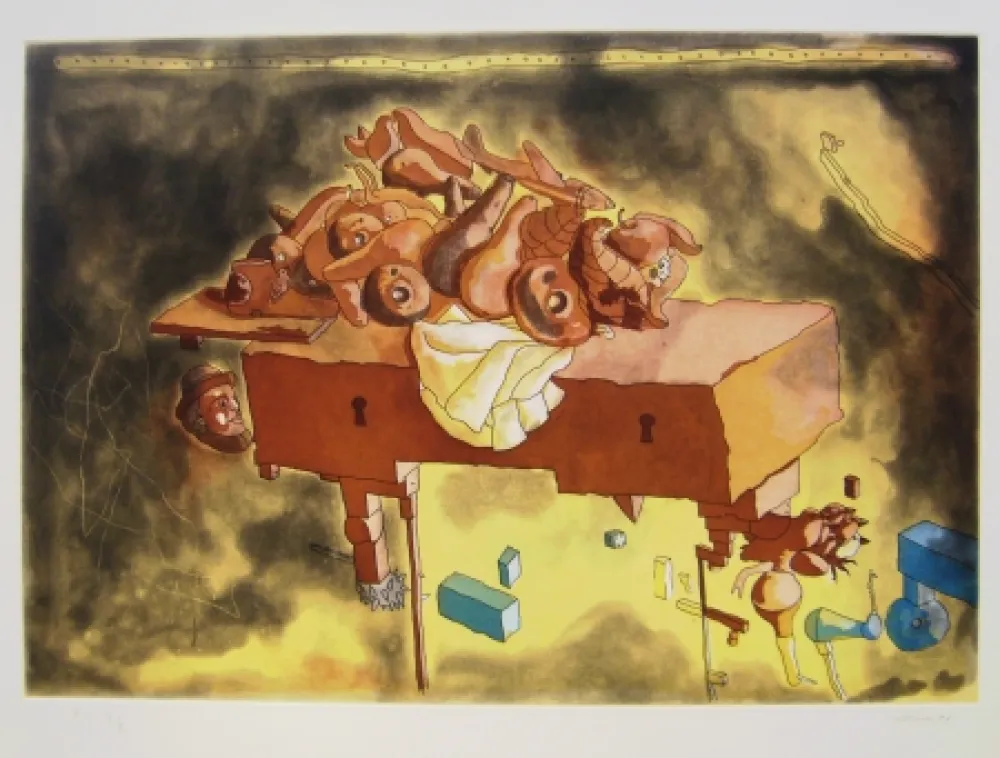 Litografía Castillo - The Manhattan Bank