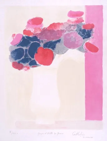 Litografía Cathelin - Anémones 2 - Anemones 2