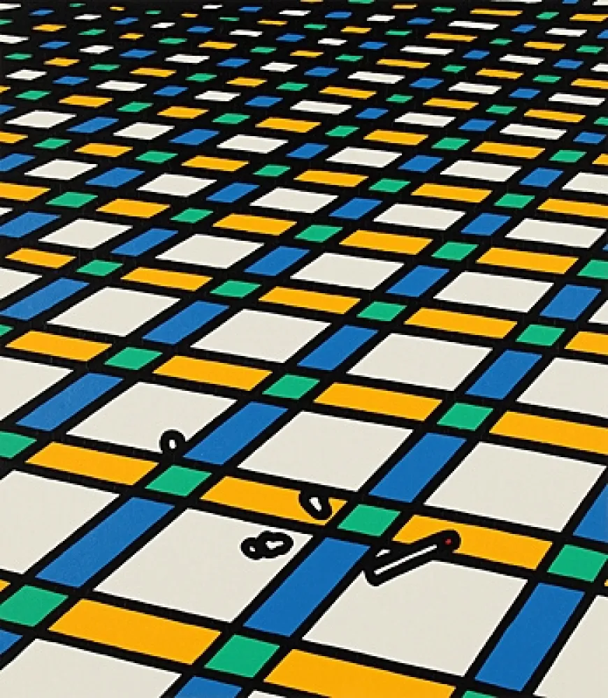 Serigrafía Caulfield - Et moi je suis seul dans ma demeure