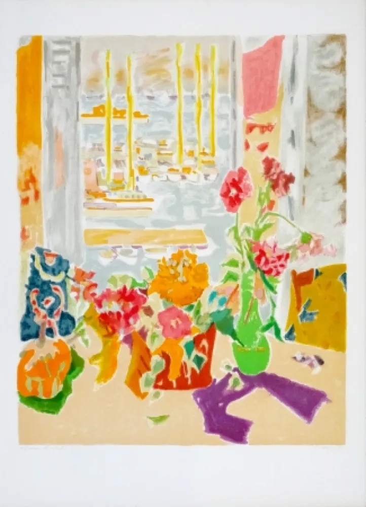 Litografía Cavailles - Fenêtre ouverte