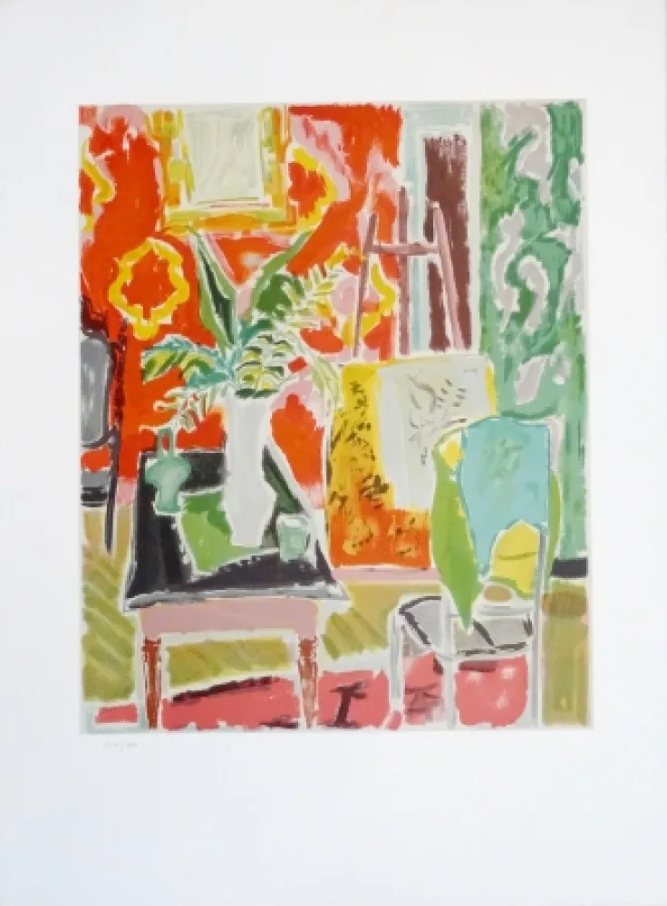 Litografía Cavailles - Intérieur 