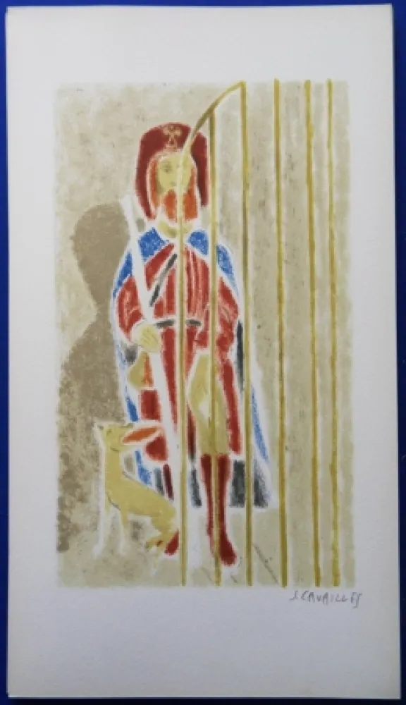 Litografía Cavailles - Le Pélerin