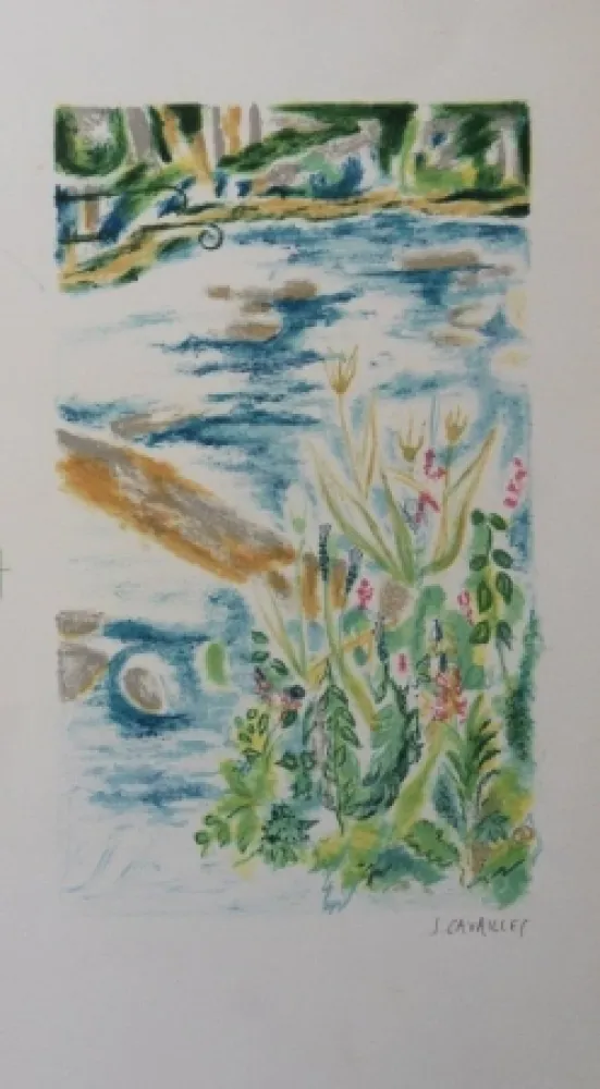 Litografía Cavailles - L'Etang