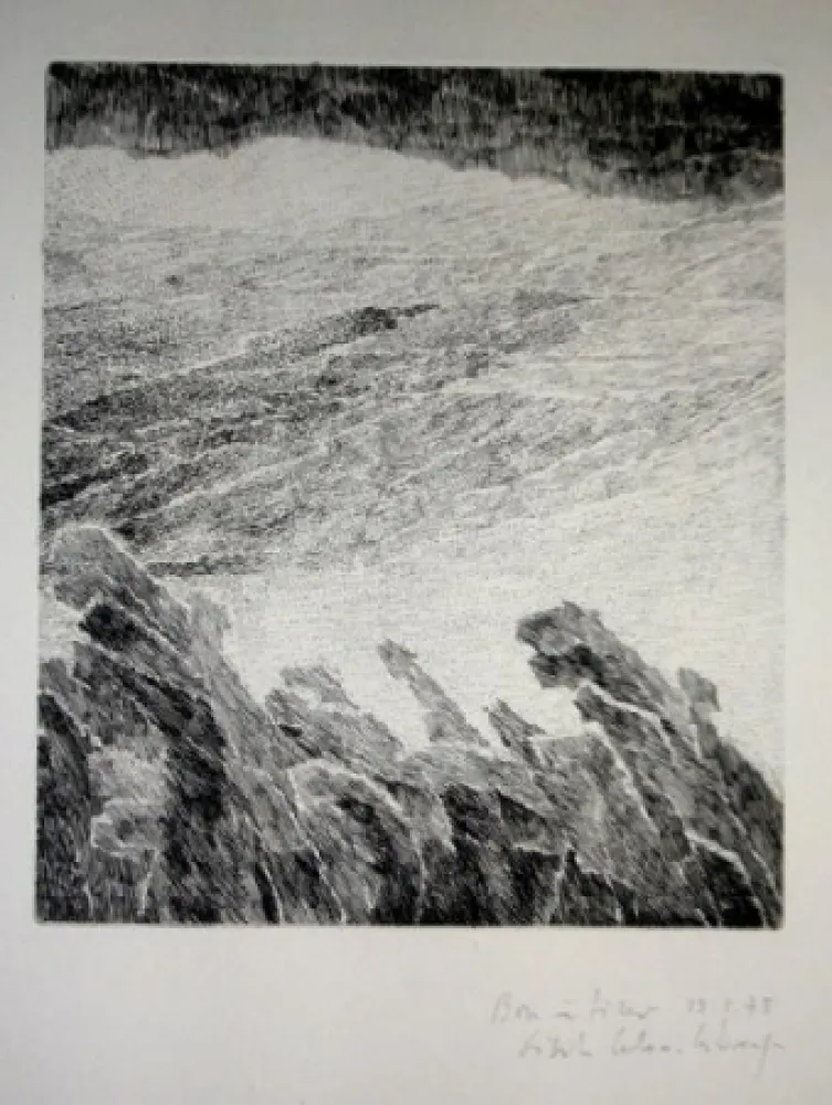 Grabado Celan Lestrange - Bei wein