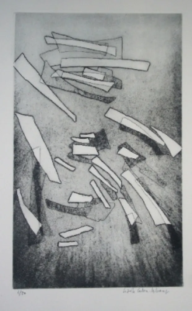 Aguafuerte Celan Lestrange - Inachevé