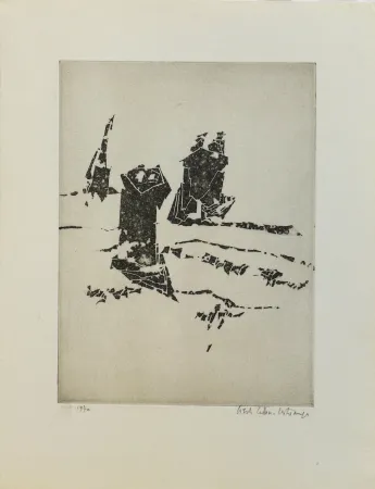 Grabado Celan Lestrange - Sans titre