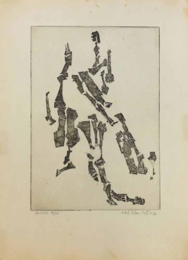 Grabado Celan Lestrange - Sans titre