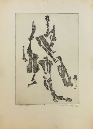 Grabado Celan Lestrange - Sans titre