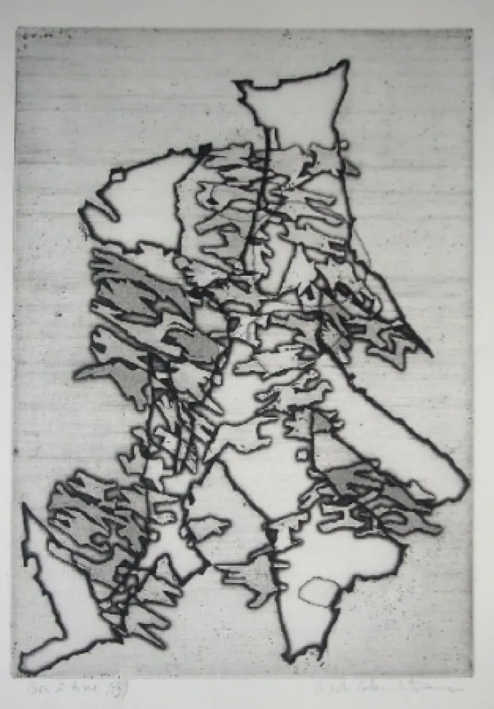 Grabado Celan Lestrange - Schwarzmaut - 13