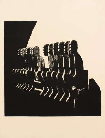 Litografía Ceroli - SENZA TITOLO