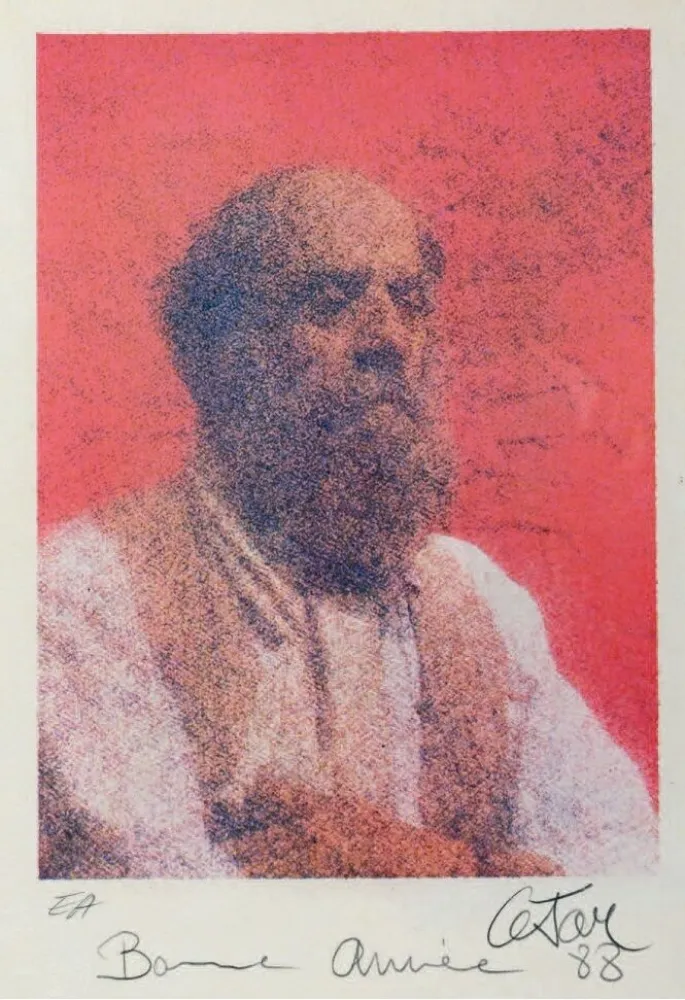 Litografía Cesar - Autoportrait