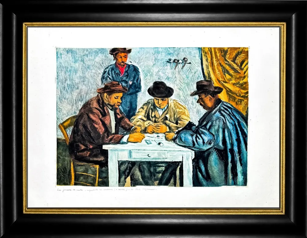Aguatinta Cezanne - Les joueurs de cartes
