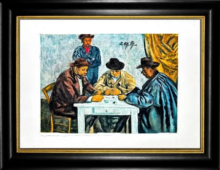 Aguatinta Cezanne - Les joueurs de cartes