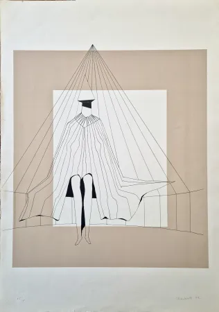 Litografía Chadwick - Seated figure