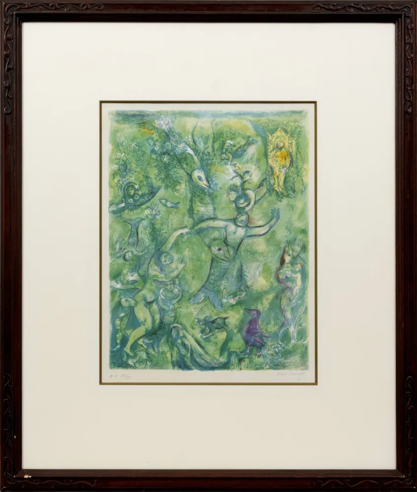 Litografía Chagall - Abdullah Discovered before Him...,  from the Arabian Nights