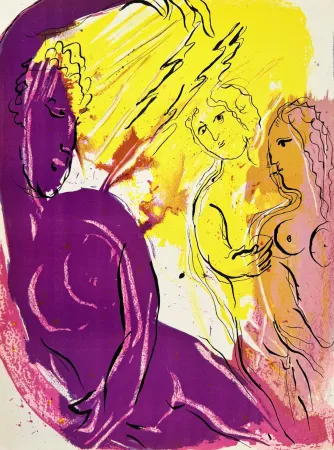 Litografía Chagall - Angel of Paradise