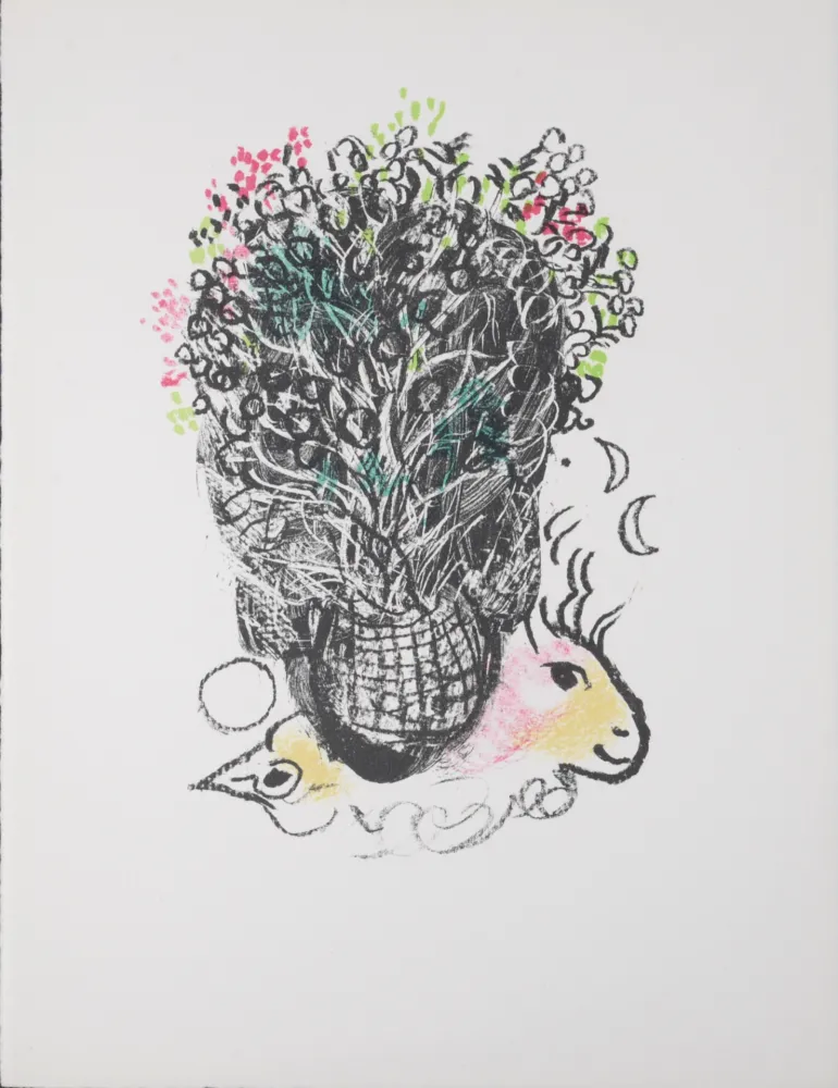Litografía Chagall - Bouquet pour Fernand, 1972