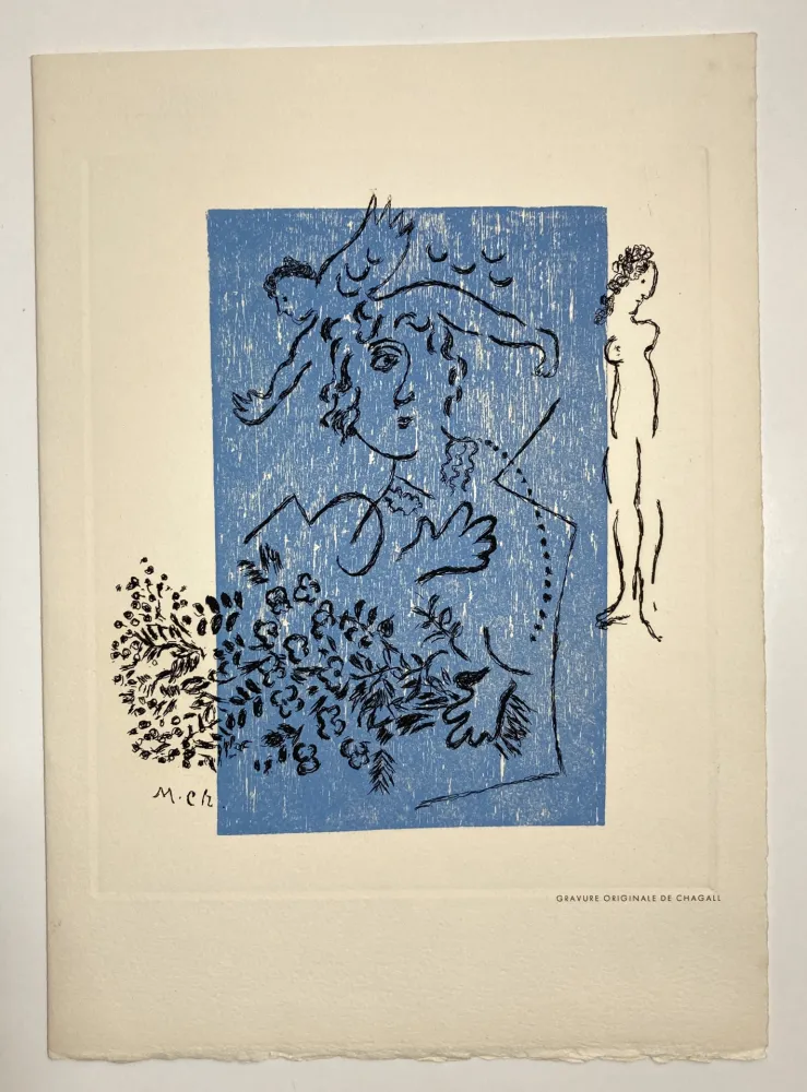 Aguafuerte Y Aguatinta Chagall - Carte de voeux 1963