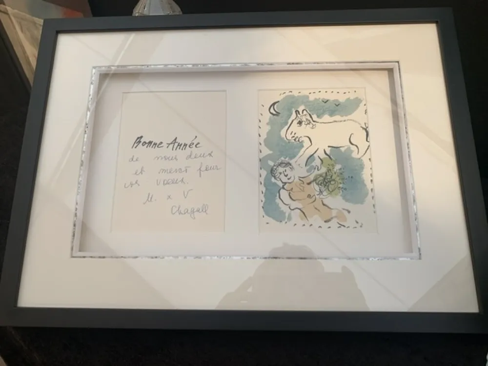 Litografía Chagall - Carte de Vœux 